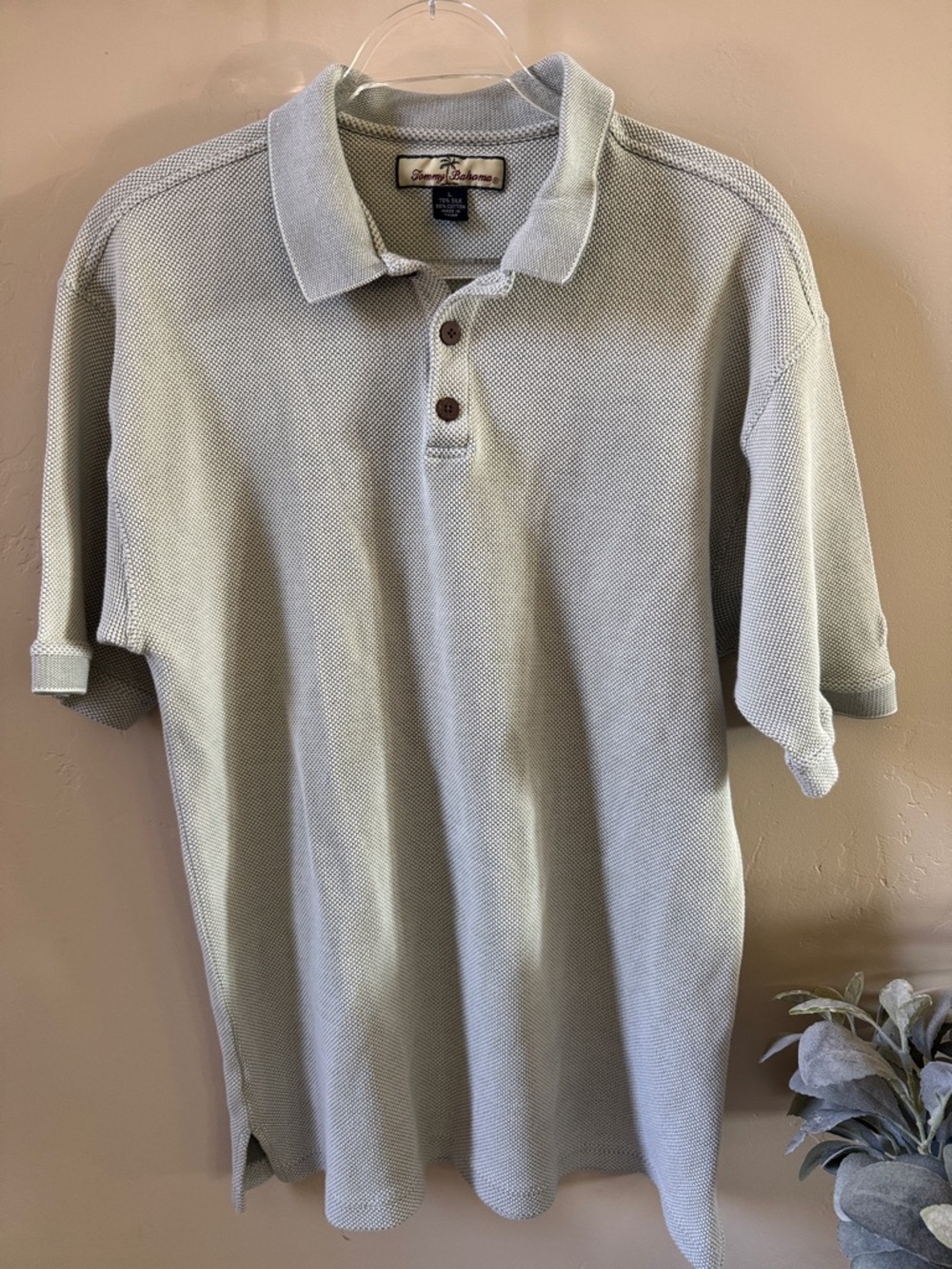 Tommy Bahama Light Sage Green Short Sleeve Polo